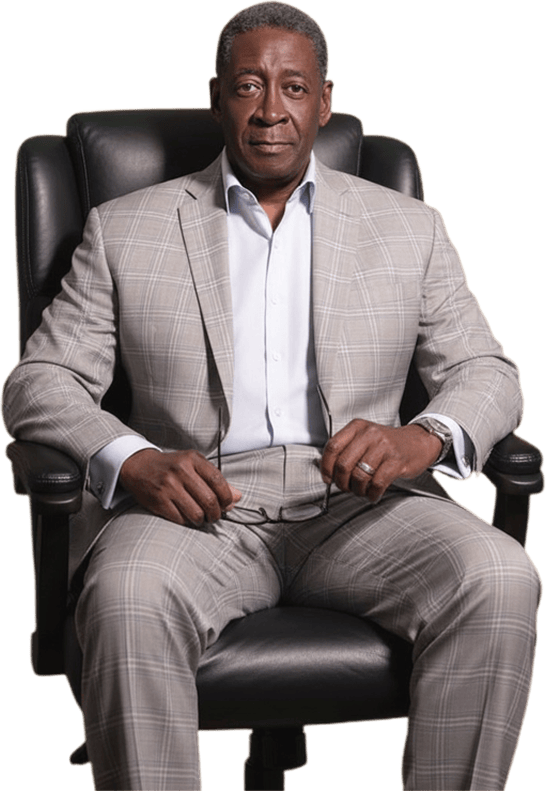 Shawn L. Davenport seated in an executive chair