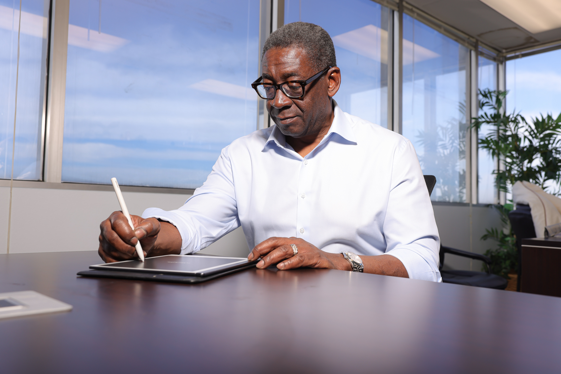 Shawn L. Davenport in his office